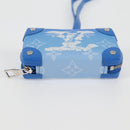 LOUIS VUITTON Monogram Clouds Trunk Necklace Wallet Blue M45440 Auth hk2959M-5