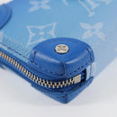 LOUIS VUITTON Monogram Clouds Trunk Necklace Wallet Blue M45440 Auth hk2959SAM-17