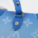 LOUIS VUITTON Monogram Clouds Trunk Necklace Wallet Blue M45440 Auth hk2959M-10