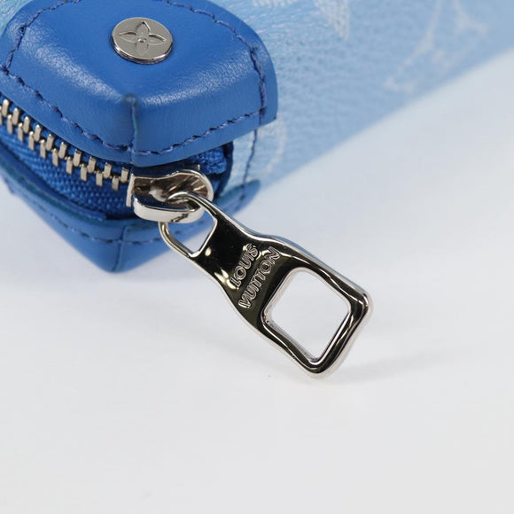LOUIS VUITTON Monogram Clouds Trunk Necklace Wallet Blue M45440 Auth hk2959M