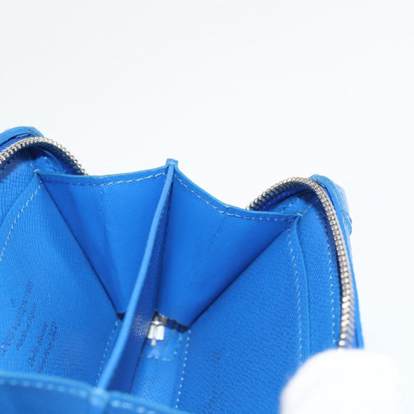 LOUIS VUITTON Monogram Clouds Trunk Necklace Wallet Blue M45440 Auth hk2959M