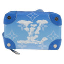 LOUIS VUITTON Monogram Clouds Trunk Necklace Wallet Blue M45440 Auth hk2959SAM-13