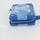 LOUIS VUITTON Monogram Clouds Trunk Necklace Wallet Blue M45440 Auth hk2959M-4