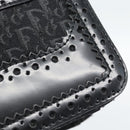 Christian Dior Trotter Canvas Shoulder Bag Black Silver Auth hk2968A-10