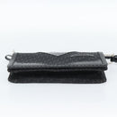 Christian Dior Trotter Canvas Shoulder Bag Black Silver Auth hk2968A-11