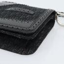 Christian Dior Trotter Canvas Shoulder Bag Black Silver Auth hk2968A-12
