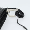 Christian Dior Trotter Canvas Shoulder Bag Black Silver Auth hk2968A-17
