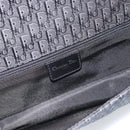 Christian Dior Trotter Canvas Shoulder Bag Black Silver Auth hk2968A-18