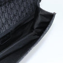 Christian Dior Trotter Canvas Shoulder Bag Black Silver Auth hk2968A-20
