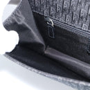 Christian Dior Trotter Canvas Shoulder Bag Black Silver Auth hk2968A-21