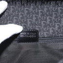 Christian Dior Trotter Canvas Shoulder Bag Black Silver Auth hk2968A-24
