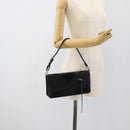 Christian Dior Trotter Canvas Shoulder Bag Black Silver Auth hk2968A-26