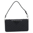 Christian Dior Trotter Canvas Shoulder Bag Black Silver Auth hk2968A-3