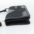 Christian Dior Trotter Canvas Shoulder Bag Black Silver Auth hk2968A-4