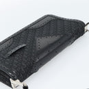 Christian Dior Trotter Canvas Shoulder Bag Black Silver Auth hk2968A-6