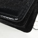 Christian Dior Trotter Canvas Shoulder Bag Black Silver Auth hk2968V-15