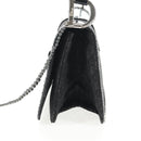 Christian Dior Trotter Canvas Shoulder Bag Black Silver Auth hk2968V-3