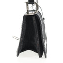 Christian Dior Trotter Canvas Shoulder Bag Black Silver Auth hk2968V-4