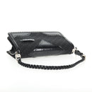 Christian Dior Trotter Canvas Shoulder Bag Black Silver Auth hk2968V-7