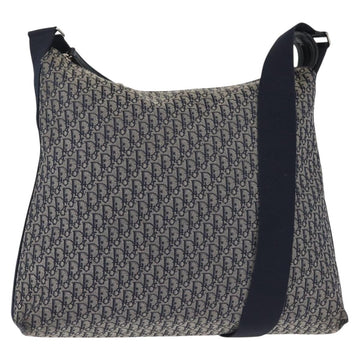 Christian Dior Trotter Canvas Shoulder Bag Navy Auth hk2969