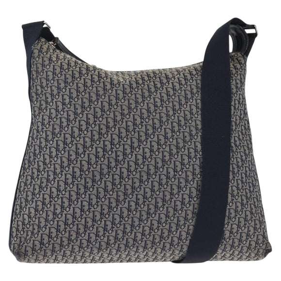 Christian Dior Trotter Canvas Shoulder Bag Navy Auth hk2969