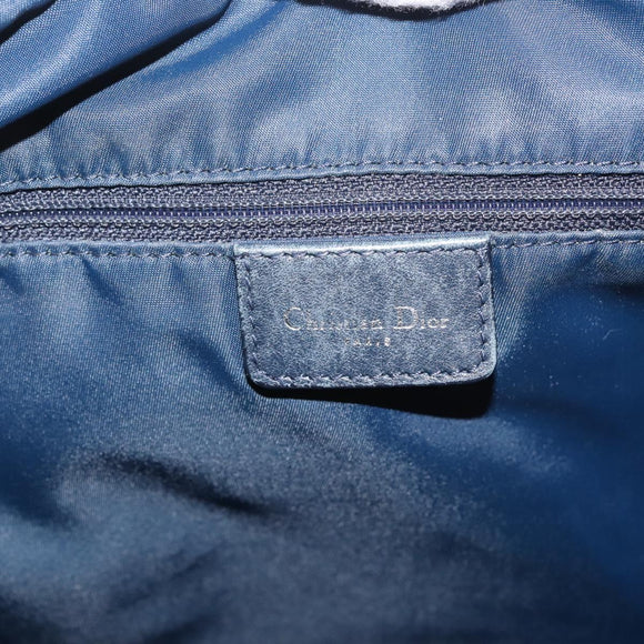 Christian Dior Trotter Canvas Shoulder Bag Navy Auth hk2969