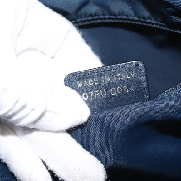 Christian Dior Trotter Canvas Shoulder Bag Navy Auth hk2969