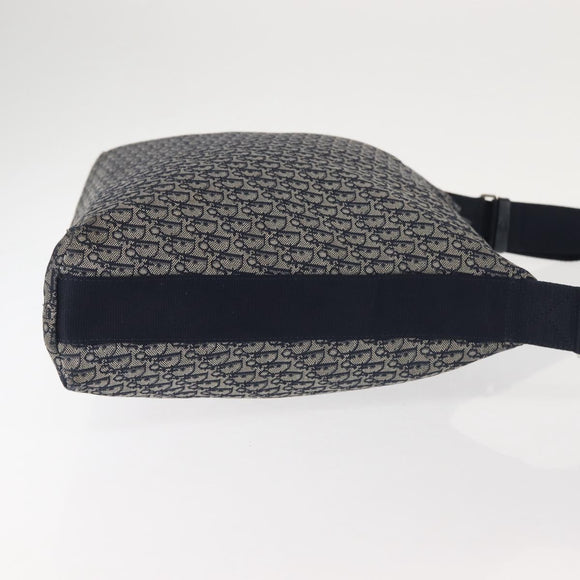 Christian Dior Trotter Canvas Shoulder Bag Navy Auth hk2969