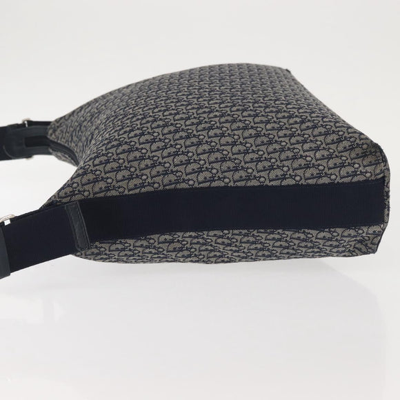 Christian Dior Trotter Canvas Shoulder Bag Navy Auth hk2969