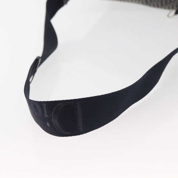Christian Dior Trotter Canvas Shoulder Bag Navy Auth hk2969