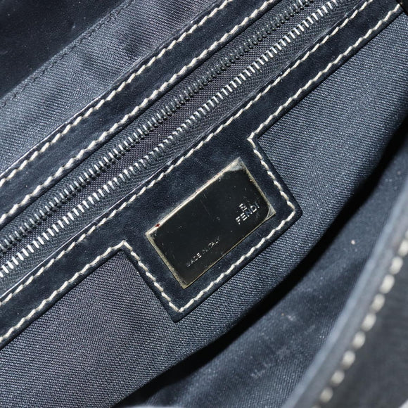 FENDI Shoulder Bag Leather Black Auth hk2970