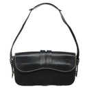 FENDI Shoulder Bag Leather Black Auth hk2970-3