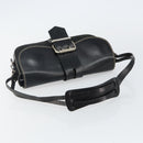 FENDI Shoulder Bag Leather Black Auth hk2970-7