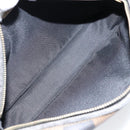 FENDI Pecan Canvas Shoulder Bag PVC Black Brown gold Auth hk2973-11