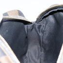 FENDI Pecan Canvas Shoulder Bag PVC Black Brown gold Auth hk2973-20