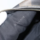 FENDI Pecan Canvas Shoulder Bag PVC Black Brown gold Auth hk2973-12