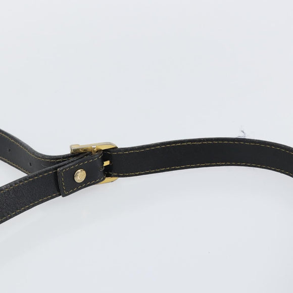 FENDI Pecan Canvas Shoulder Bag PVC Black Brown gold Auth hk2973