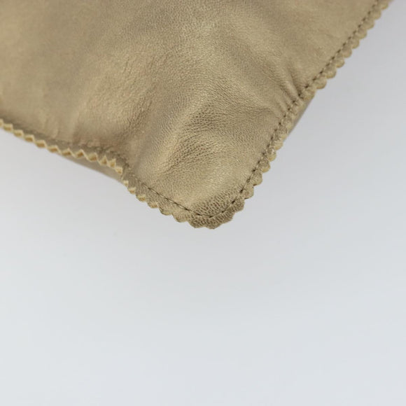 LOEWE Anagram Tote Bag Leather Gold Auth hk2975