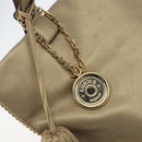 LOEWE Anagram Tote Bag Leather Gold Auth hk2975-17