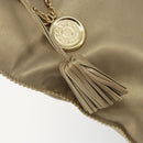 LOEWE Anagram Tote Bag Leather Gold Auth hk2975-10