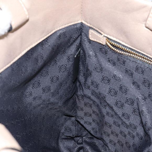 LOEWE Anagram Tote Bag Leather Gold Auth hk2975