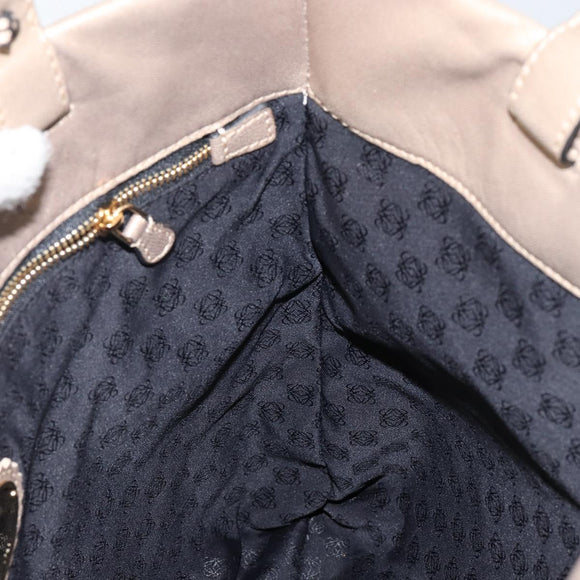 LOEWE Anagram Tote Bag Leather Gold Auth hk2975