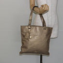 LOEWE Anagram Tote Bag Leather Gold Auth hk2975-22