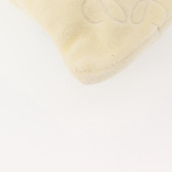 LOEWE Anagram Drawstring Pouch Pile Beige Auth hk2976