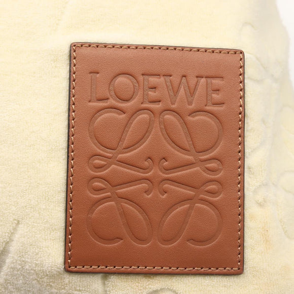 LOEWE Anagram Drawstring Pouch Pile Beige Auth hk2976