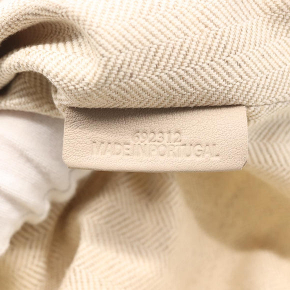 LOEWE Anagram Drawstring Pouch Pile Beige Auth hk2976