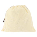 LOEWE Anagram Drawstring Pouch Pile Beige Auth hk2976-2