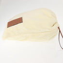 LOEWE Anagram Drawstring Pouch Pile Beige Auth hk2976-3