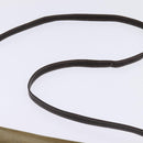 LOEWE Anagram Shoulder Bag Suede Leather Beige Gold Auth hk2979-8