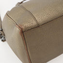 LOEWE Anagram Hand Bag Leather 2way Gold Auth hk2980-17